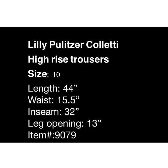 NWT Lilly Pulitzer 33" Colletti High Rise Trouser in Coconut- size 10 - Picture 12 of 12